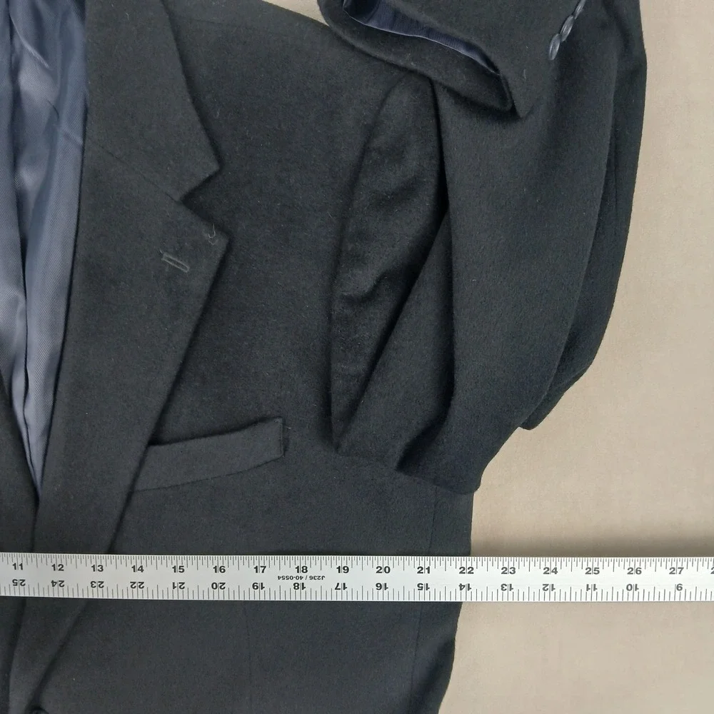 Andrew Fezza 42S Mens Blazer Jacket Wool‎ Silk Cashmere Black 22x31 44S